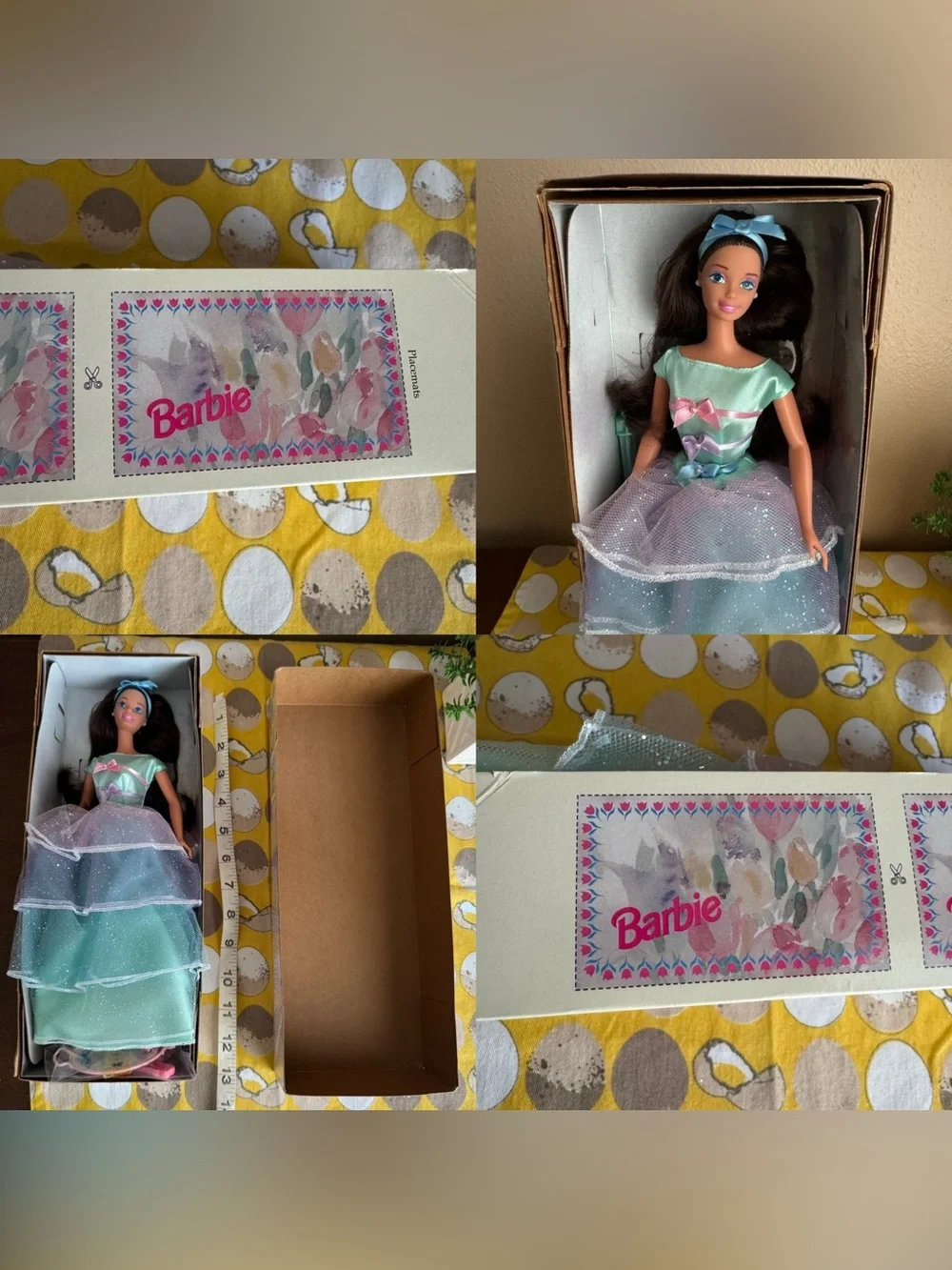 NIB Avon Spring Tea Party  Barbie brunette doll 3rd in series